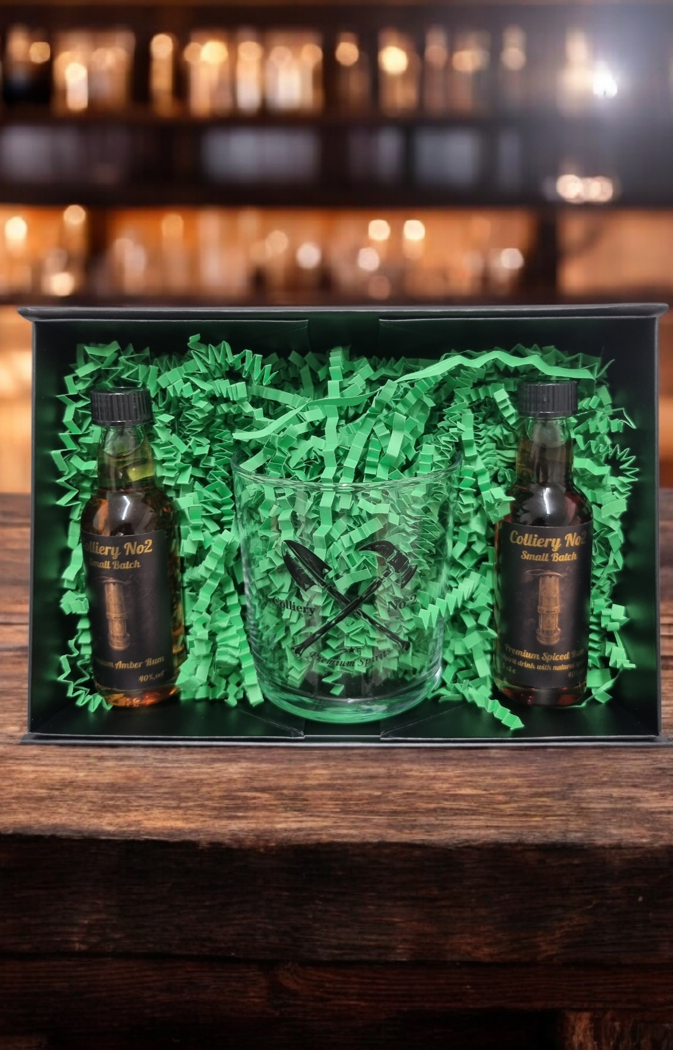 Colliery No2 Twin 5cl Rum & Glass Gift Set
