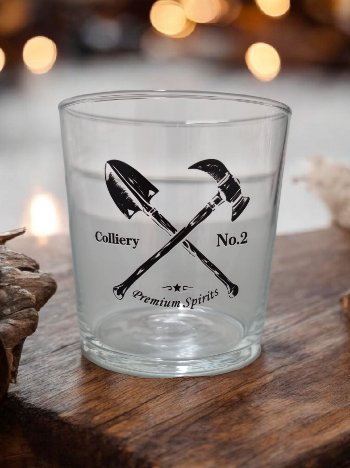 Colliery No2 Branded "Premium Spirits" Glass 350ml