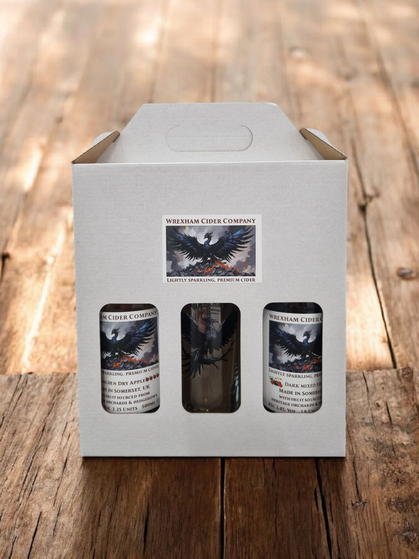 Triple Gift Box 3 x 500ml bottles or 2 x 500ml & Glass