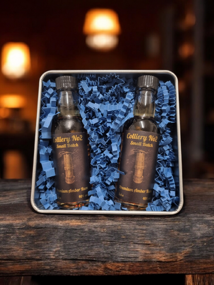 Colliery No2 Twin 5cl Rum Bottle Gift Tin