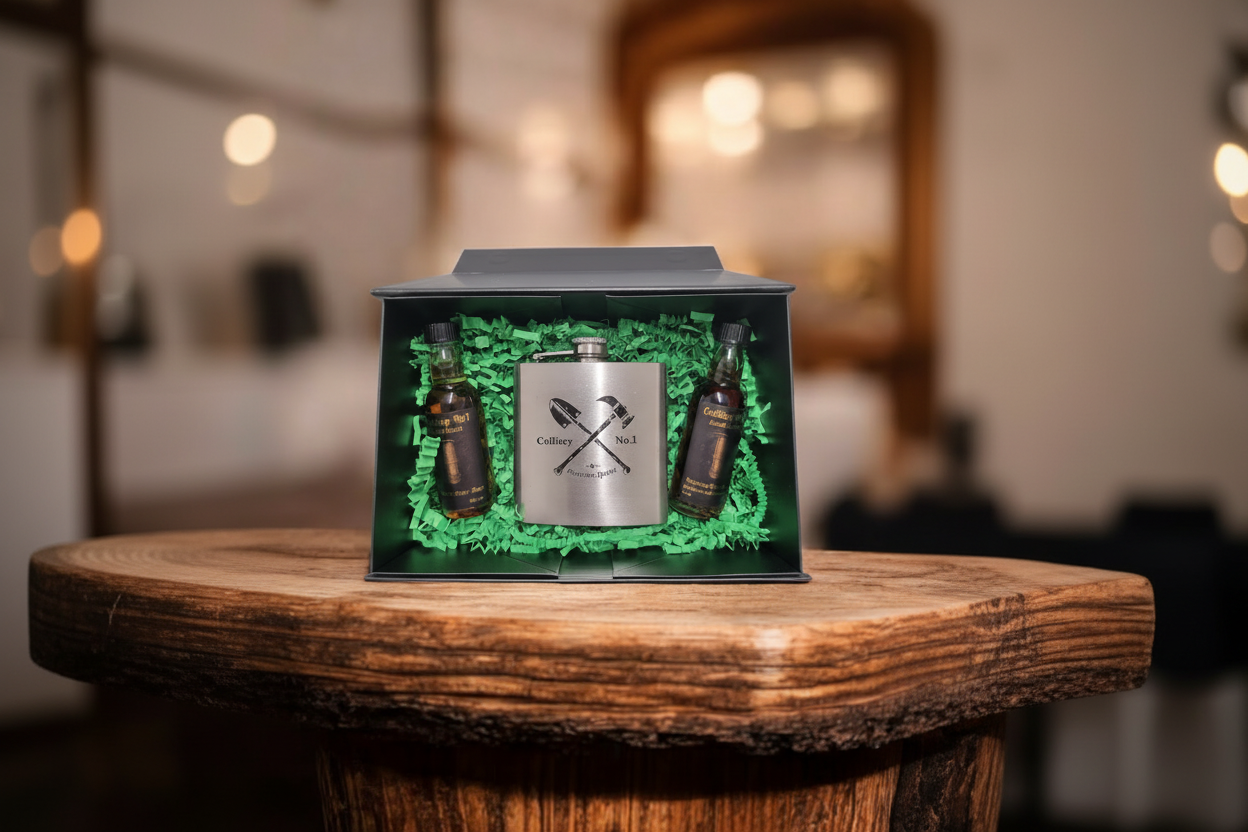 Colliery No2 gift set with softened lighting