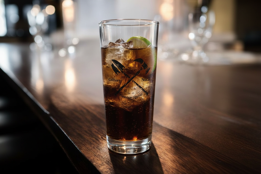 Colliery No2 glass with rum and coke