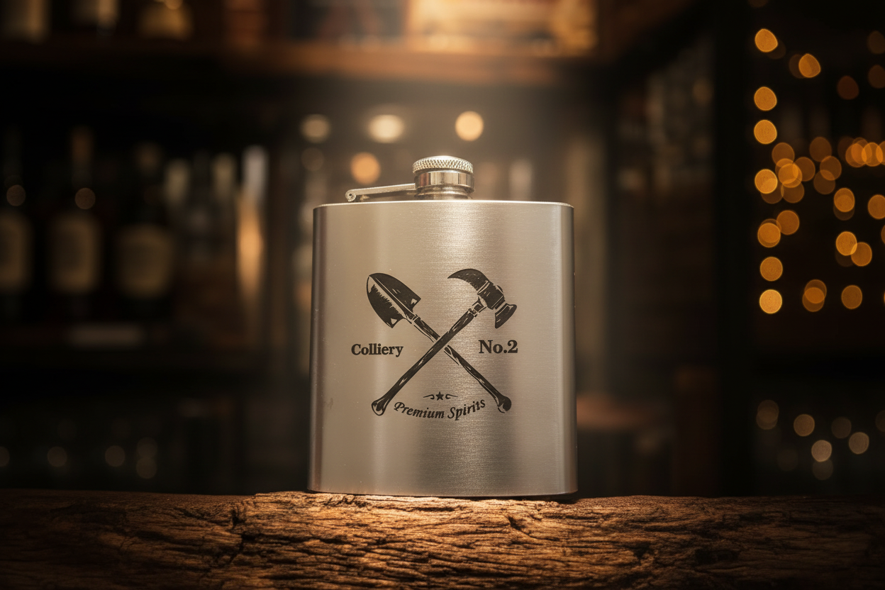 Colliery No2 hip flask brought forward