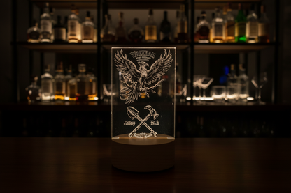 Wrexham Cider Company LED light on home bar