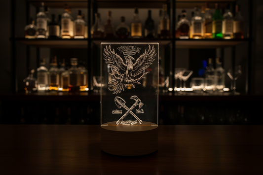 Wrexham Cider Company LED light on home bar